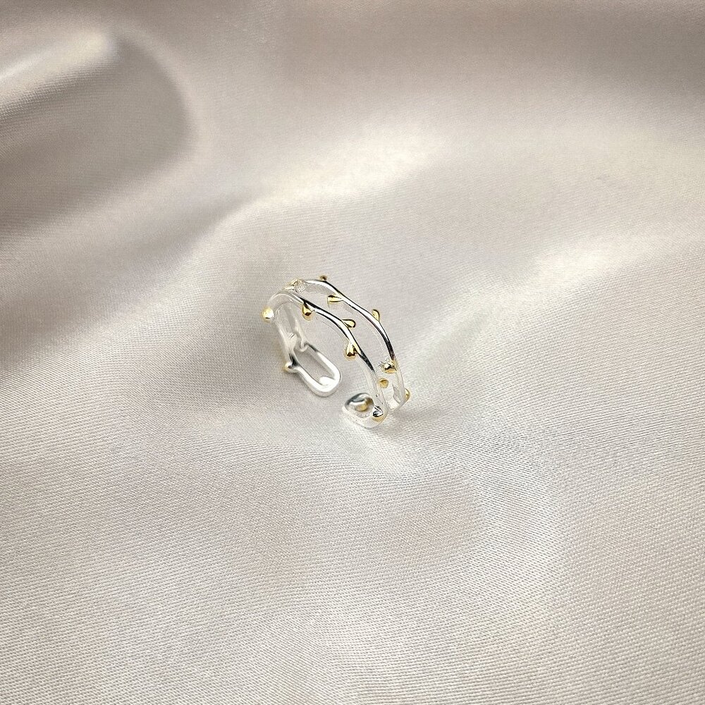 Gold and Silver Wreath Ring